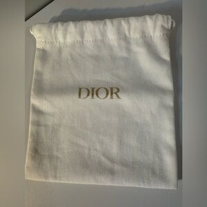 Dior White and Gold Dust Bag